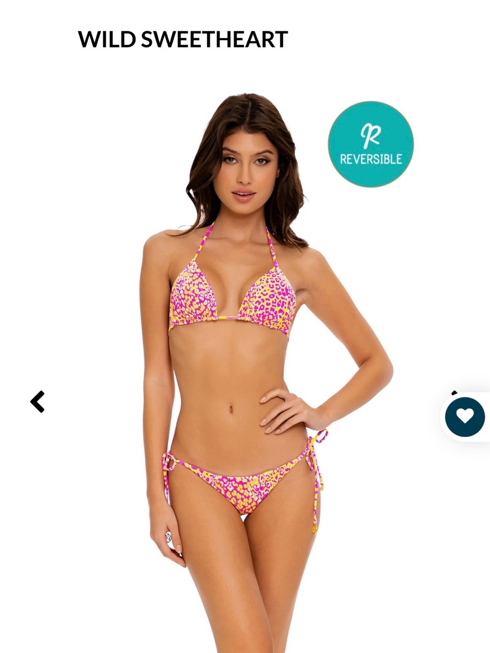 Luli Fama Wild Sweetheart 3 piece bikini set  M top S bottoms and XS bottoms